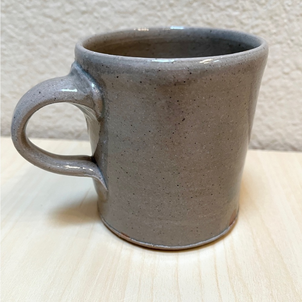 Mug. Celedon Glaze on Stoneware. Wheel Thrown. Salt Firing. Lovely.